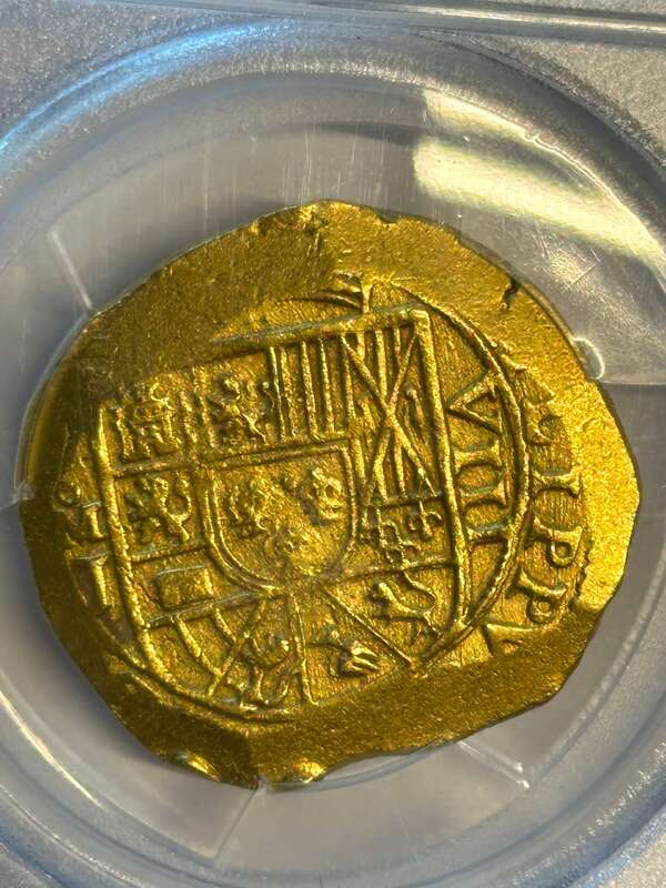 Mexico 8 Escudos 1714-15 "1715 Fleet Shipwreck" PCGS 58 9