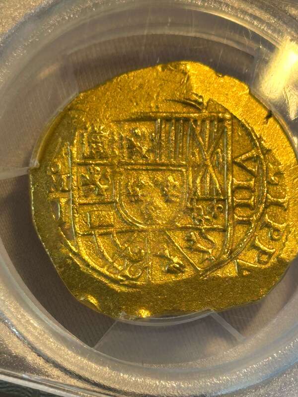 Mexico 8 Escudos 1714-15 "1715 Fleet Shipwreck" PCGS 58 11