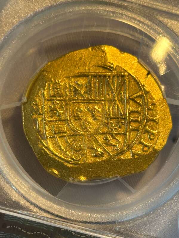 Mexico 8 Escudos 1714-15 "1715 Fleet Shipwreck" PCGS 58 12