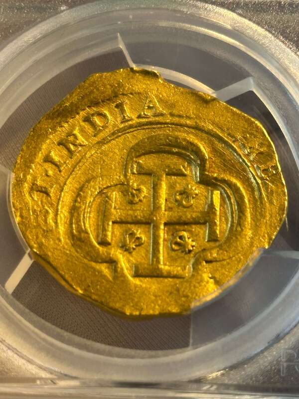 Mexico 8 Escudos 1714-15 "1715 Fleet Shipwreck" PCGS 58 13