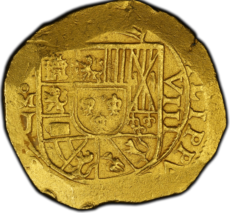 Mexico 8 Escudos 1714-15 "1715 Fleet Shipwreck" PCGS 58 7