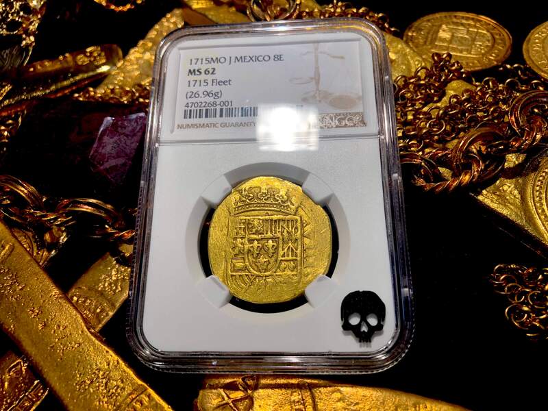 Mexico 8 Escudos 1714-15 "1715 Plate Fleet Shipwreck" NGC 62 2