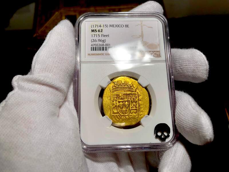 Mexico 8 Escudos 1714-15 "1715 Plate Fleet Shipwreck" NGC 62 4