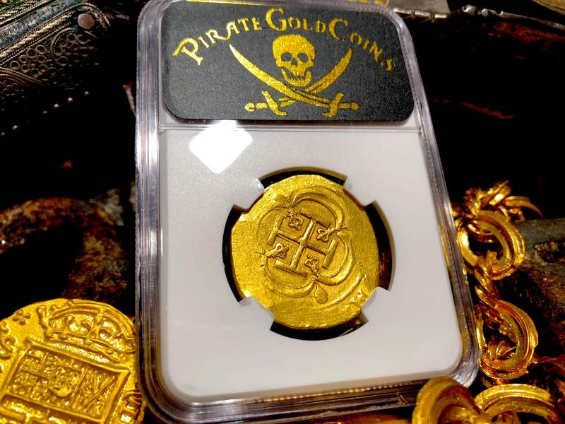 Mexico 8 Escudos 1714-15 "1715 Plate Fleet Shipwreck" NGC 62 15