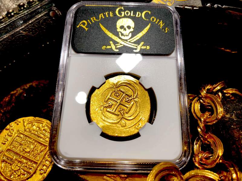 Mexico 8 Escudos 1714-15 "1715 Plate Fleet Shipwreck" NGC 62 17