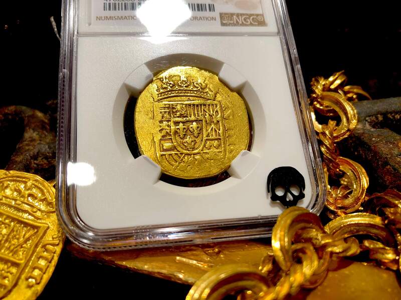 Mexico 8 Escudos 1714-15 "1715 Plate Fleet Shipwreck" NGC 62 22