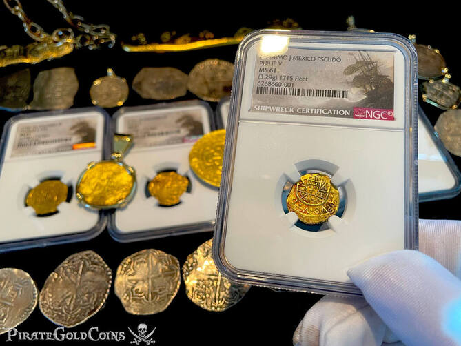 Mexico 1 Escudo 1714 "1715 Fleet Shipwreck" NGC 61