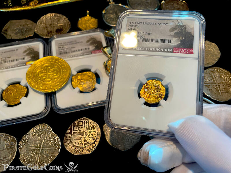 Mexico 1 Escudo 1714 "1715 Fleet Shipwreck" NGC 61 4