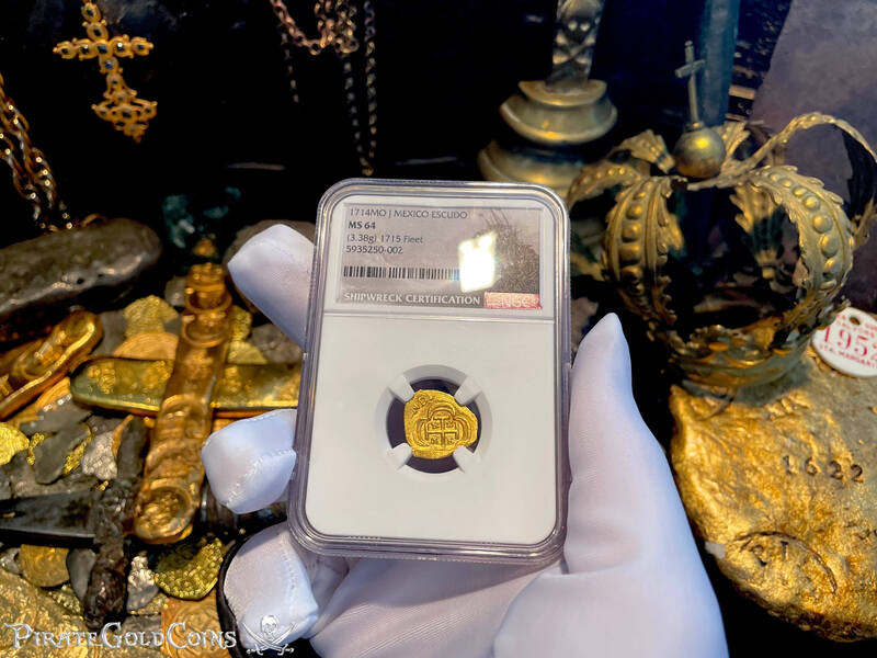Mexico 1 Escudo 1714 "1715 Fleet Shipwreck" NGC 64 2