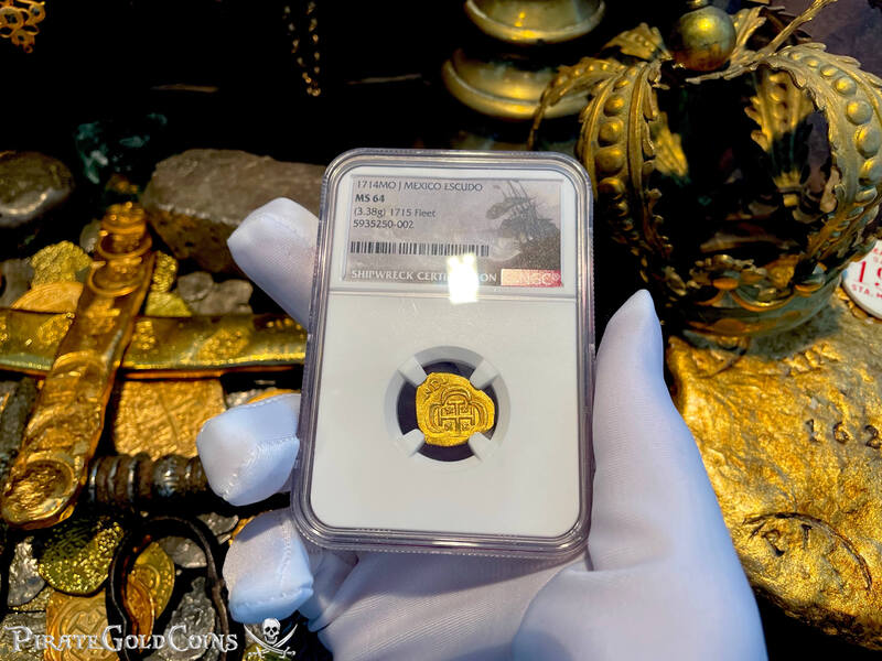 Mexico 1 Escudo 1714 "1715 Fleet Shipwreck" NGC 64 4