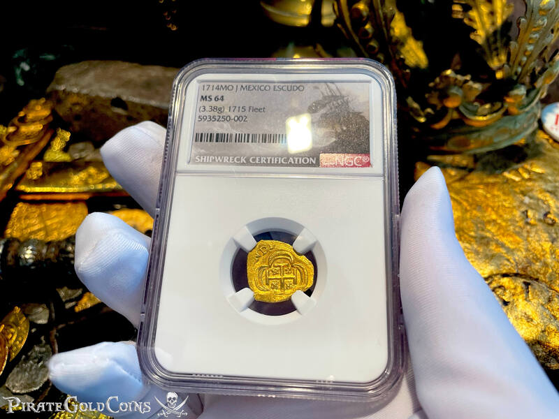 Mexico 1 Escudo 1714 "1715 Fleet Shipwreck" NGC 64