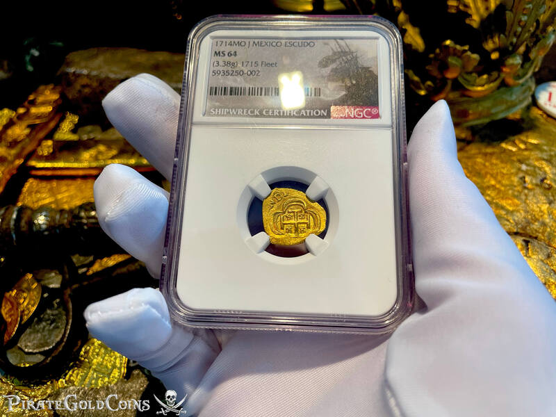 Mexico 1 Escudo 1714 "1715 Fleet Shipwreck" NGC 64 14