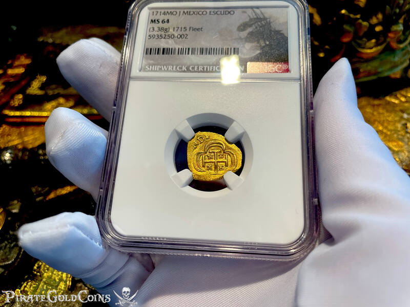 Mexico 1 Escudo 1714 "1715 Fleet Shipwreck" NGC 64 16