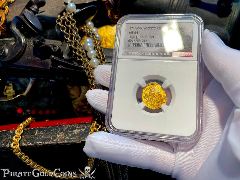 Mexico 1 Escudo 1714 "From 1715 Fleet Shipwreck" NGC 64 13