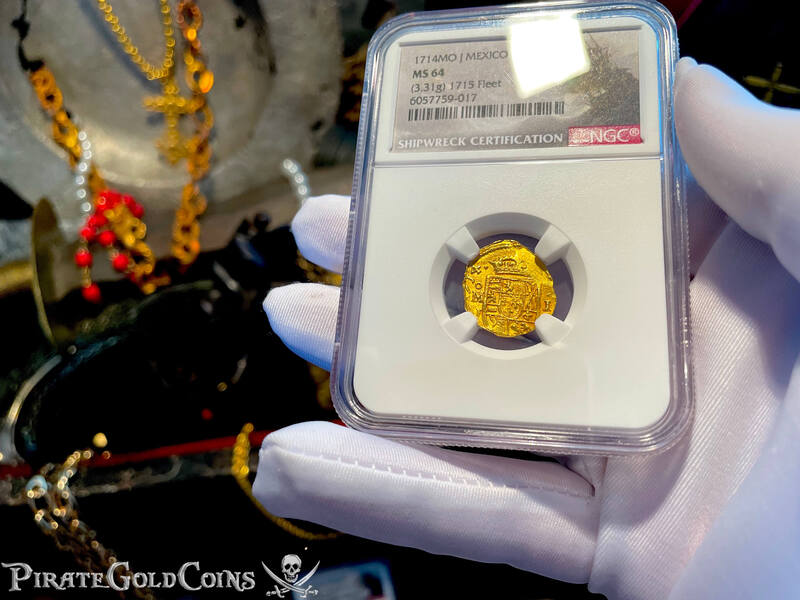 Mexico 1 Escudo 1714 "From 1715 Fleet Shipwreck" NGC 64 15
