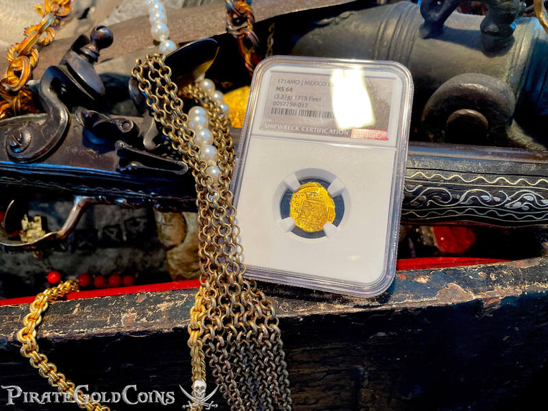 Mexico 1 Escudo 1714 "From 1715 Fleet Shipwreck" NGC 64 20