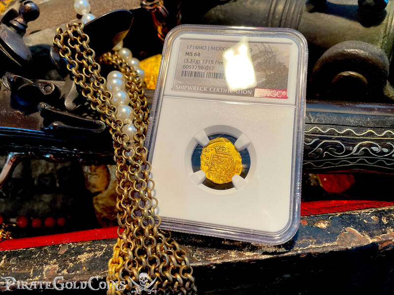 Mexico 1 Escudo 1714 "From 1715 Fleet Shipwreck" NGC 64 22