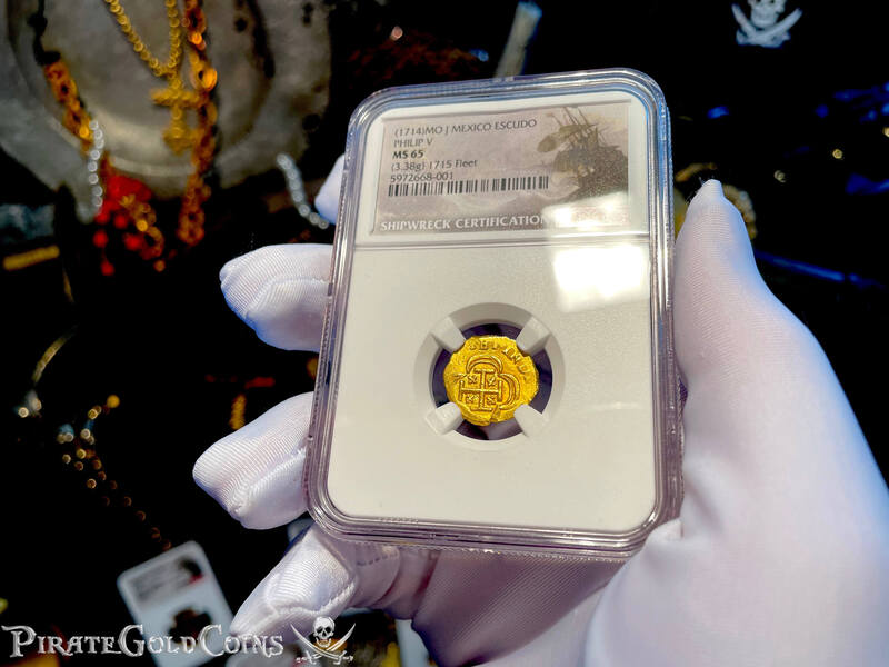 Mexico 1 Escudo 1714 "1715 Plate Fleet Shipwreck" NGC 65 6