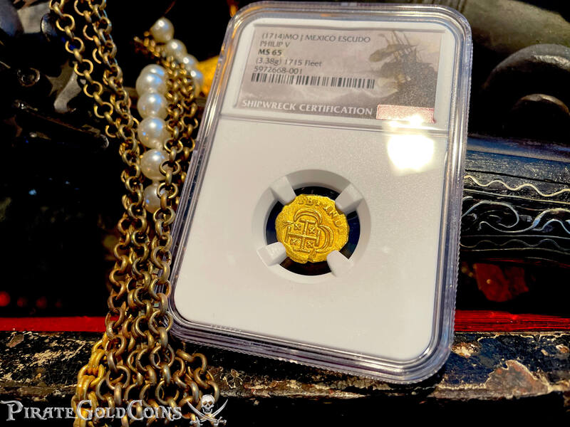 Mexico 1 Escudo 1714 "1715 Plate Fleet Shipwreck" NGC 65 10