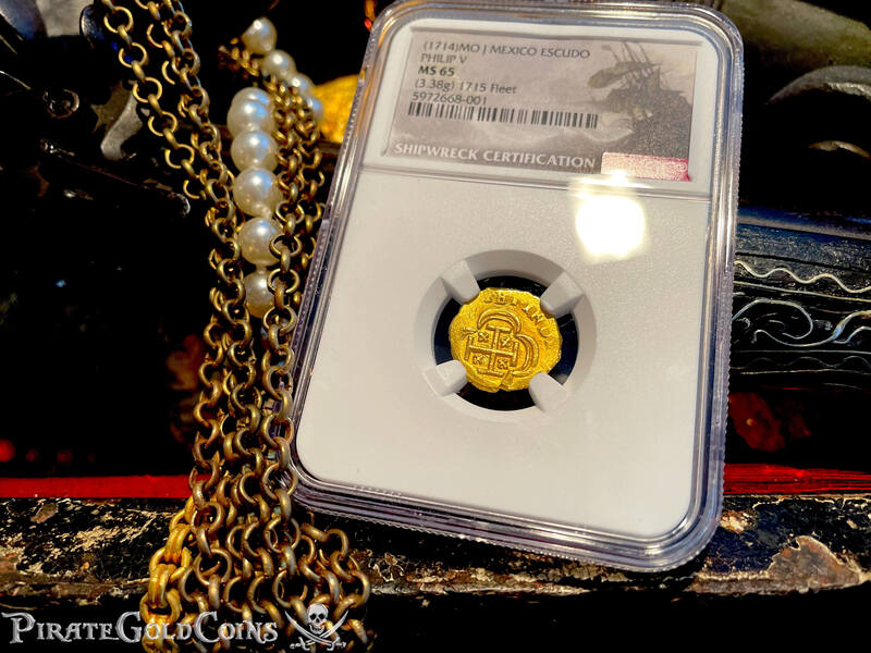 Mexico 1 Escudo 1714 "1715 Plate Fleet Shipwreck" NGC 65 11