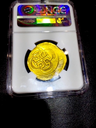 Mexico 8 Escudos  1714-23  Philip V  NGC AU  Details 3