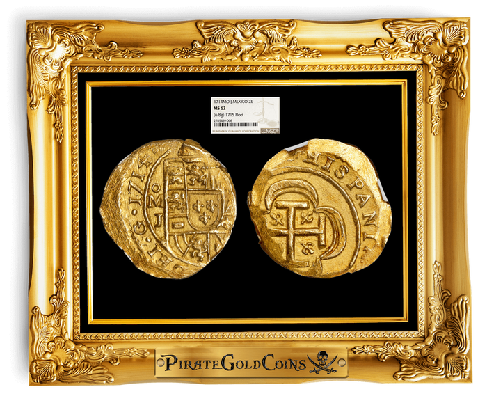 Mexico 2 Escudos 1714 "1715 Fleet Shipwreck" NGC 62
