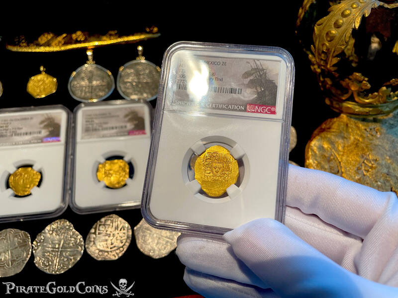 Mexico 2 Escudos 1714 "300th Anniversary- 1715 Fleet Shipwreck" NGC 64 3