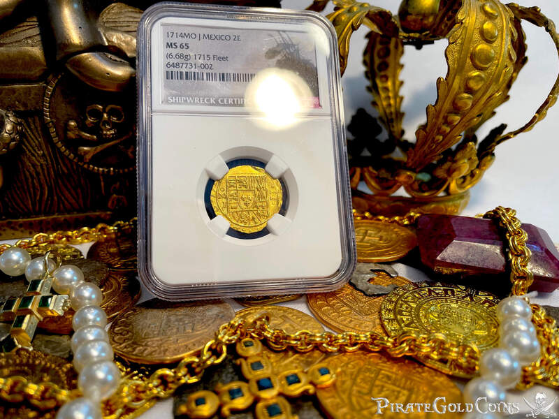 Mexico 2 Escudos 1714 "Dated! 1715 Fleet Shipwreck" NGC 65! 5