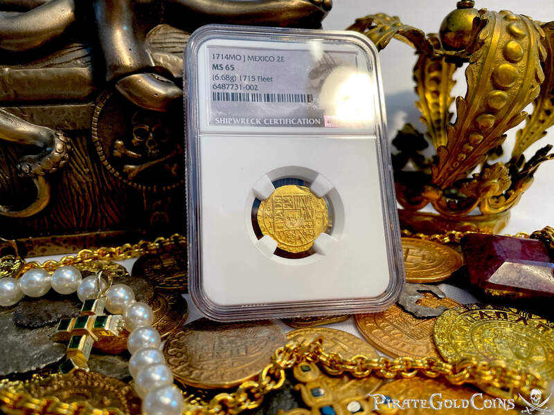 Mexico 2 Escudos 1714 "Dated! 1715 Fleet Shipwreck" NGC 65! 11
