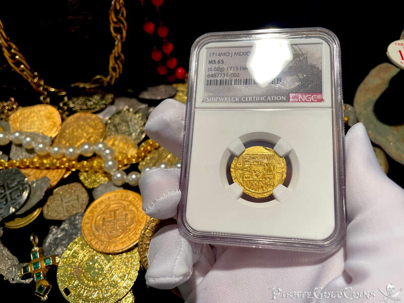 Mexico 2 Escudos 1714 "Dated! 1715 Fleet Shipwreck" NGC 65! 24