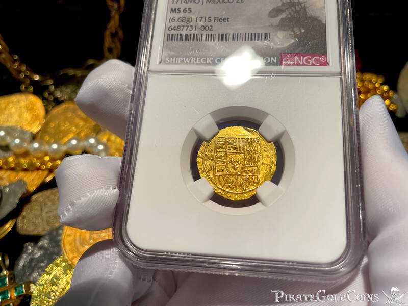 Mexico 2 Escudos 1714 "Dated! 1715 Fleet Shipwreck" NGC 65! 25