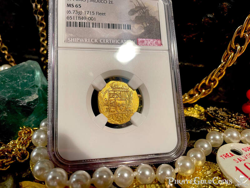 Mexico 2 Escudos 1714 "1715 Fleet Shipwreck" NGC 65 3