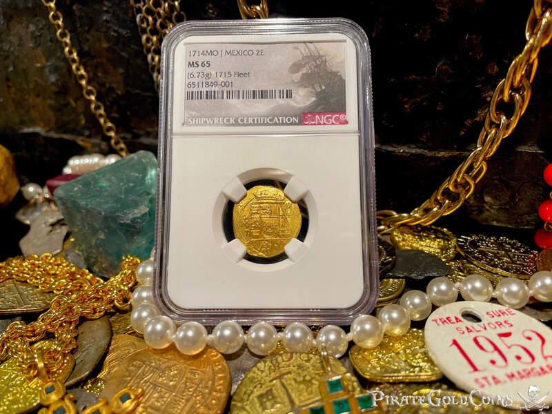 Mexico 2 Escudos 1714 "1715 Fleet Shipwreck" NGC 65 4