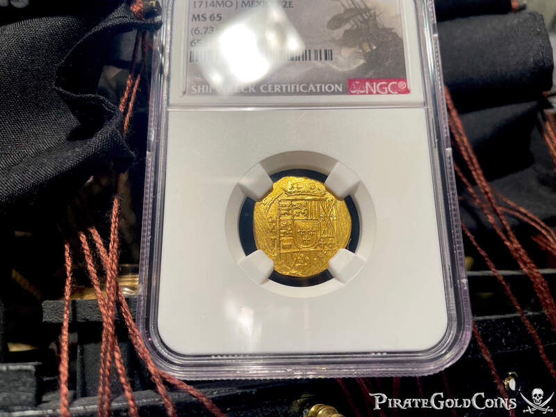 Mexico 2 Escudos 1714 "1715 Fleet Shipwreck" NGC 65 9