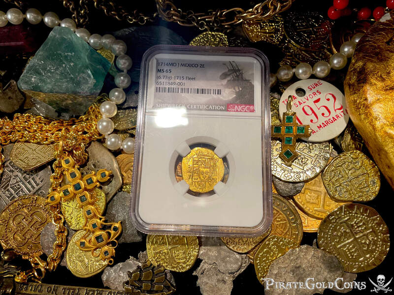 Mexico 2 Escudos 1714 "1715 Fleet Shipwreck" NGC 65 10