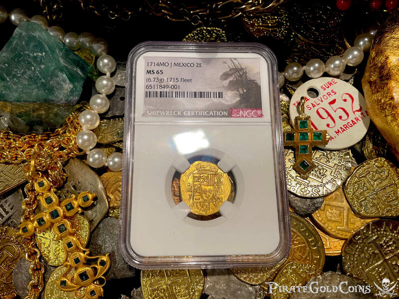 Mexico 2 Escudos 1714 "1715 Fleet Shipwreck" NGC 65 12