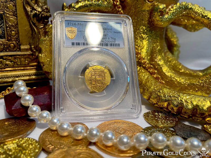 Mexico 2 Escudos 1714 "Dated! Coral Encrustations - 1715 Fleet Shipwreck" 2