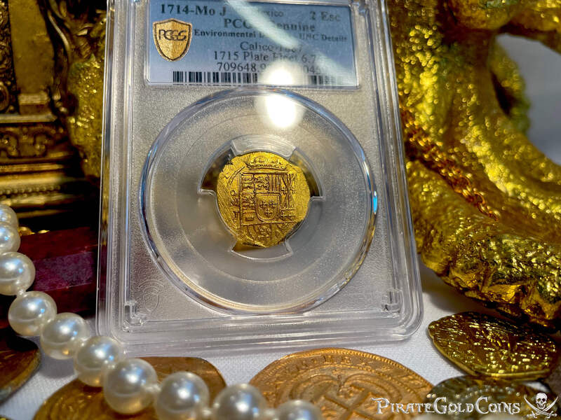 Mexico 2 Escudos 1714 "Dated! Coral Encrustations - 1715 Fleet Shipwreck" 7