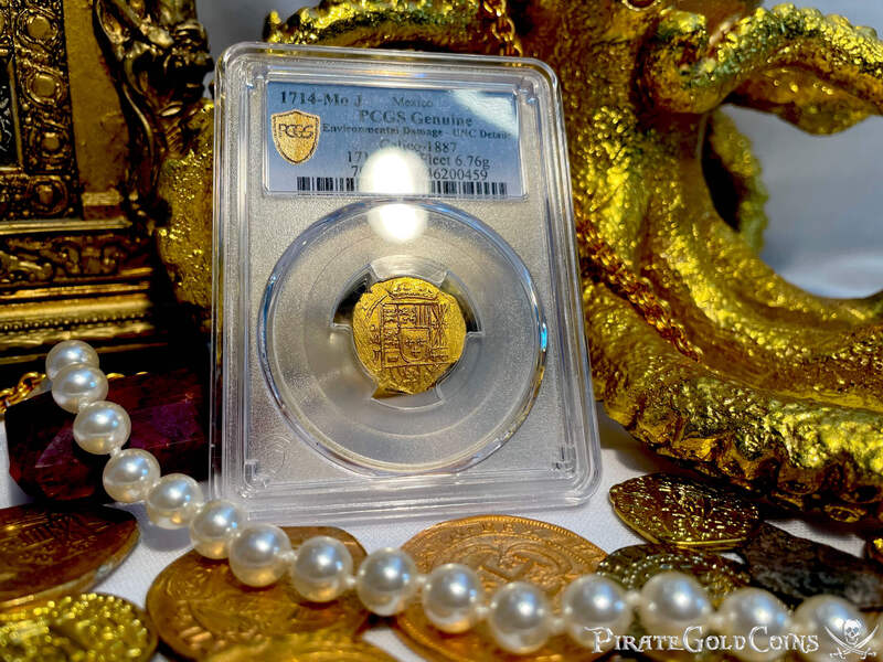 Mexico 2 Escudos 1714 "Dated! Coral Encrustations - 1715 Fleet Shipwreck" 8