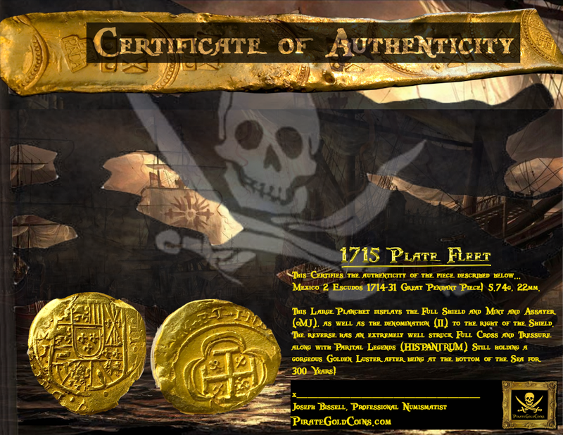 Mexico 2 Escudos 1714 "from 1715 Fleet Shipwreck" PCGS AU Dets 5