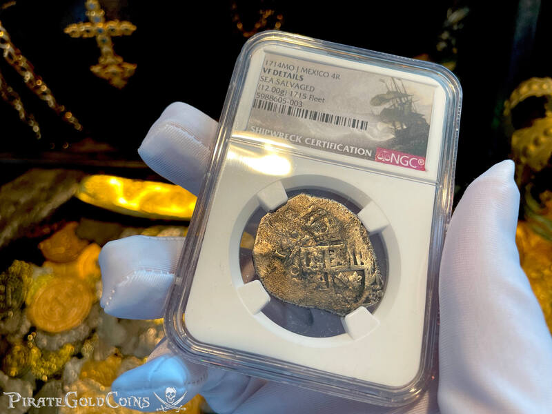 Mexico 4 Reales "Atocha 1622 Shipwreck" NGC VF 3