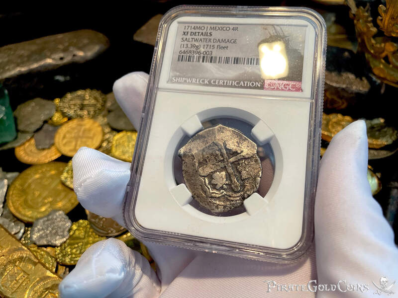 Mexico 4 Reales 1714 "1715 Fleet Shipwreck" NGC XF 2