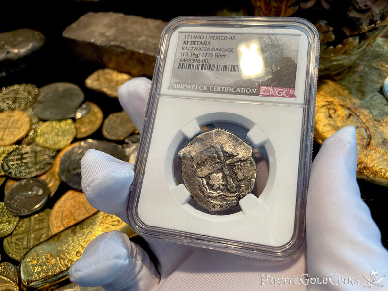Mexico 4 Reales 1714 "1715 Fleet Shipwreck" NGC XF 3