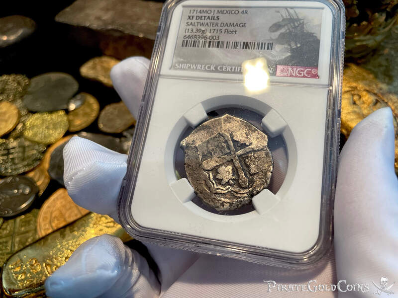 Mexico 4 Reales 1714 "1715 Fleet Shipwreck" NGC XF