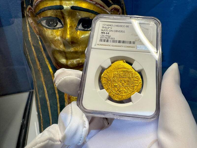 Mexico 8 Escudos 1714 "1715 Fleet Shipwreck" NGC 64 6