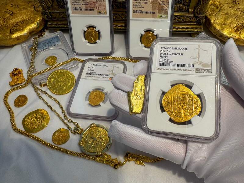 Mexico 8 Escudos 1714 "1715 Fleet Shipwreck" NGC 64 11