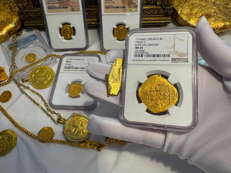 Mexico 8 Escudos 1714 "1715 Fleet Shipwreck" NGC 64 12