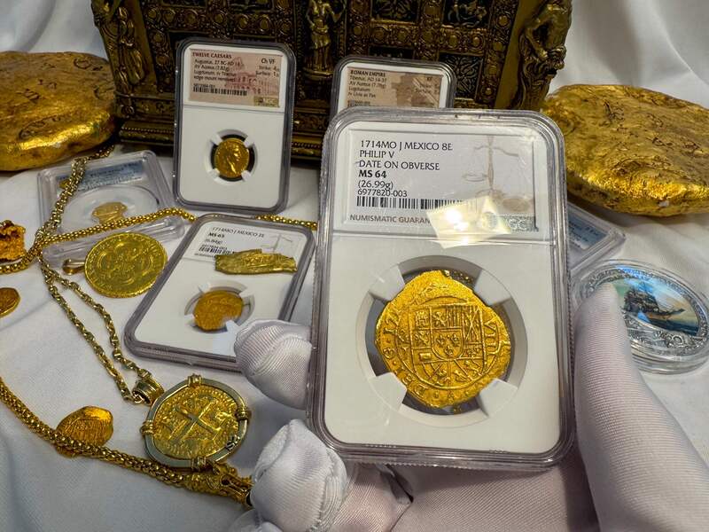 Mexico 8 Escudos 1714 "1715 Fleet Shipwreck" NGC 64 24