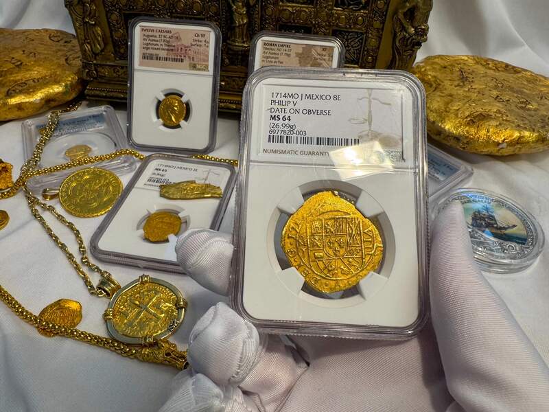 Mexico 8 Escudos 1714 "1715 Fleet Shipwreck" NGC 64 25