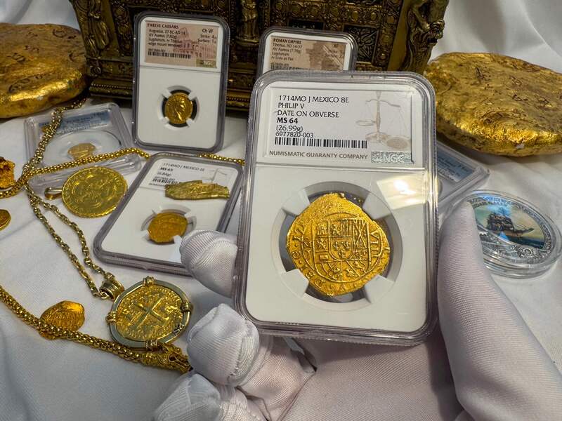 Mexico 8 Escudos 1714 "1715 Fleet Shipwreck" NGC 64 26